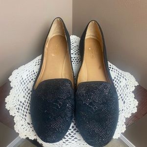 Coach Gold and Black Flats